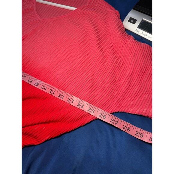 Chicos ombre pleated dolman sleeve womens XXL romantic holiday career old money - Picture 6 of 7